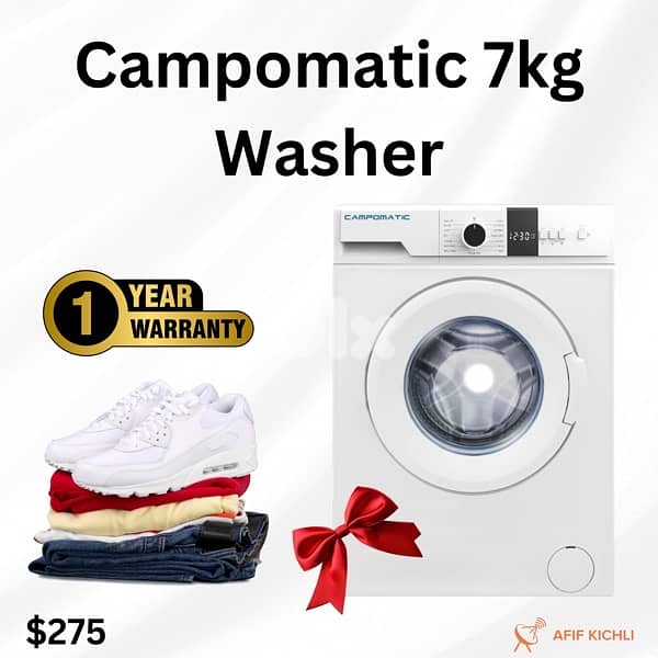 Campomatic Samsung 7kg Washing Machine غسالة كفالة شركة 0