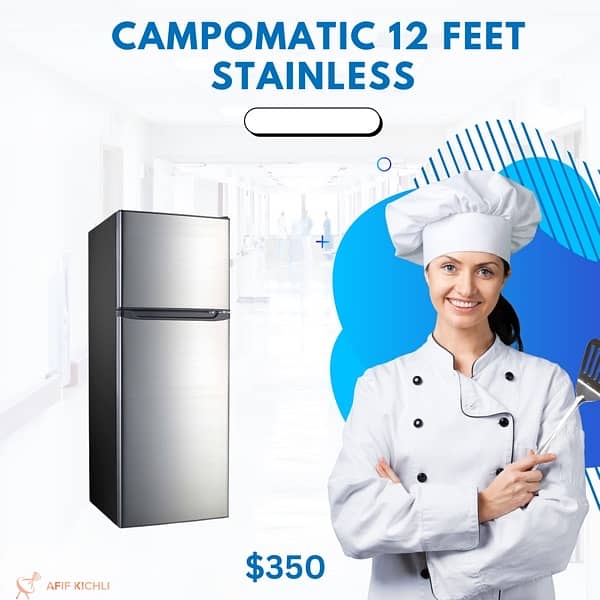 Campomatic Hyundai 12 Feet White/Stainless كفالة شركة 0