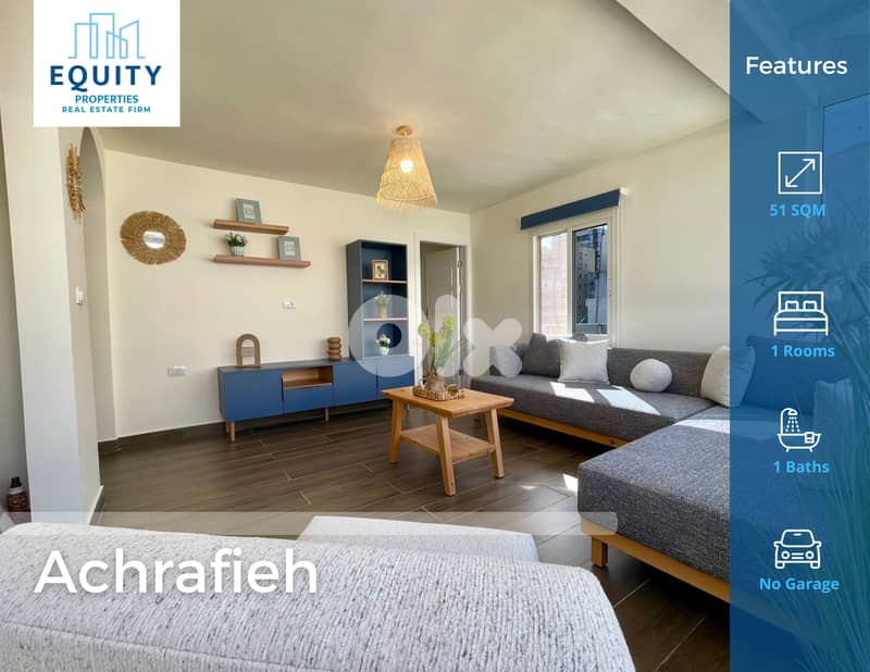 Furnished 51 SQM Apartment For Sale In Achrafieh شقة للبيع #AA220724 0