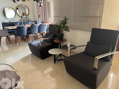 modern arms chair bought from Bo concept used like new , 2 with 1500 $