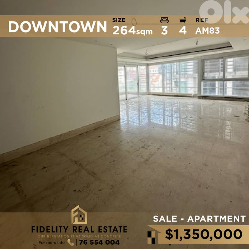 Apartment for sale in Downtown AM83 شقة للبيع في وسط المدينة 0