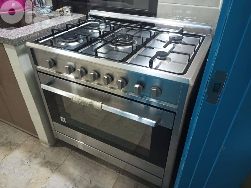 غاز خمس عيون و فرن 90 سم Campomatic silver 2