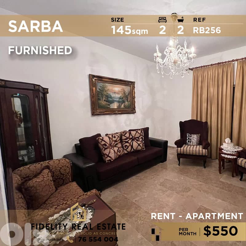 Apartment for rent in Sarba RB256 شقة مفروشة للإيجار في صربا 0