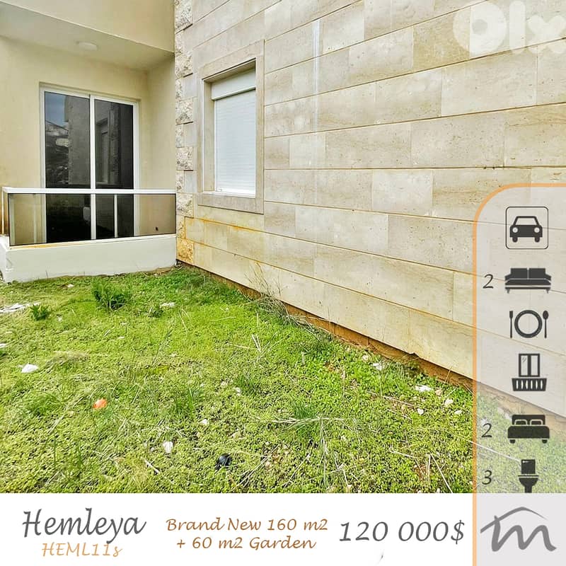 Hemleya | Brand New 160m² + 100m² Garden | Huge Bedroom | Open View 0