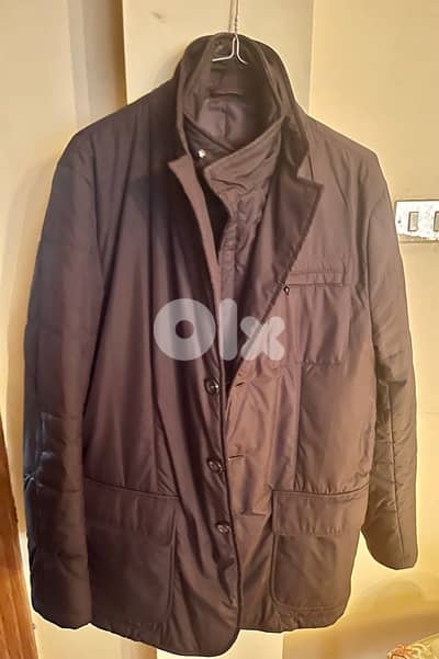 بضاعه جديده  رايعه جاكيت  رجالي لون بني ايطالي