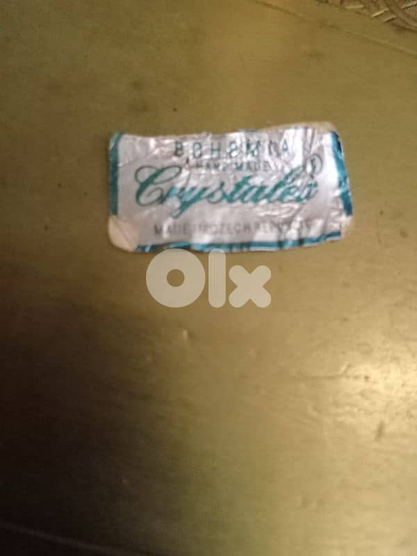 decorative crystal bohemia bottles +3cups hand made red color 4