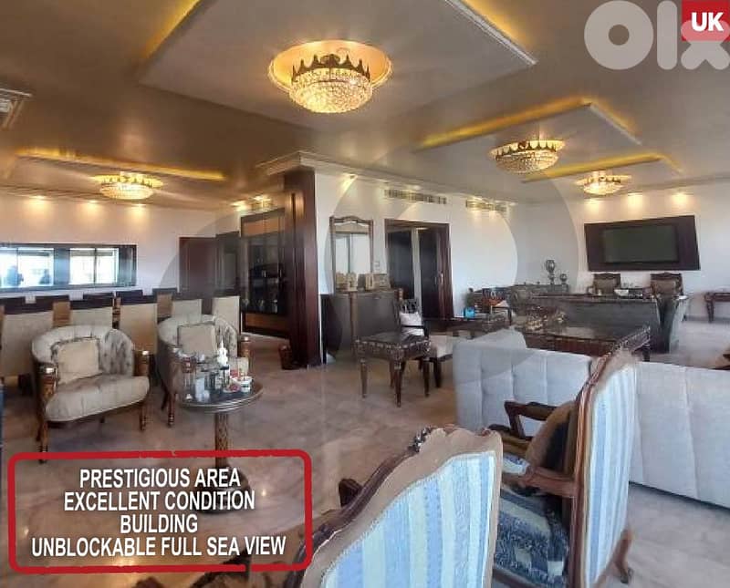 530 QM Apartment in Ain El Mraisseh Unobstructed Sea View REF#UK127979 0