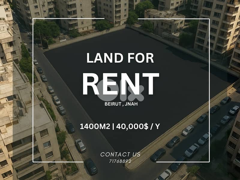 JH25-4495 Land 1400 m2 for rent in Jnah, $ 3,333 cash 0