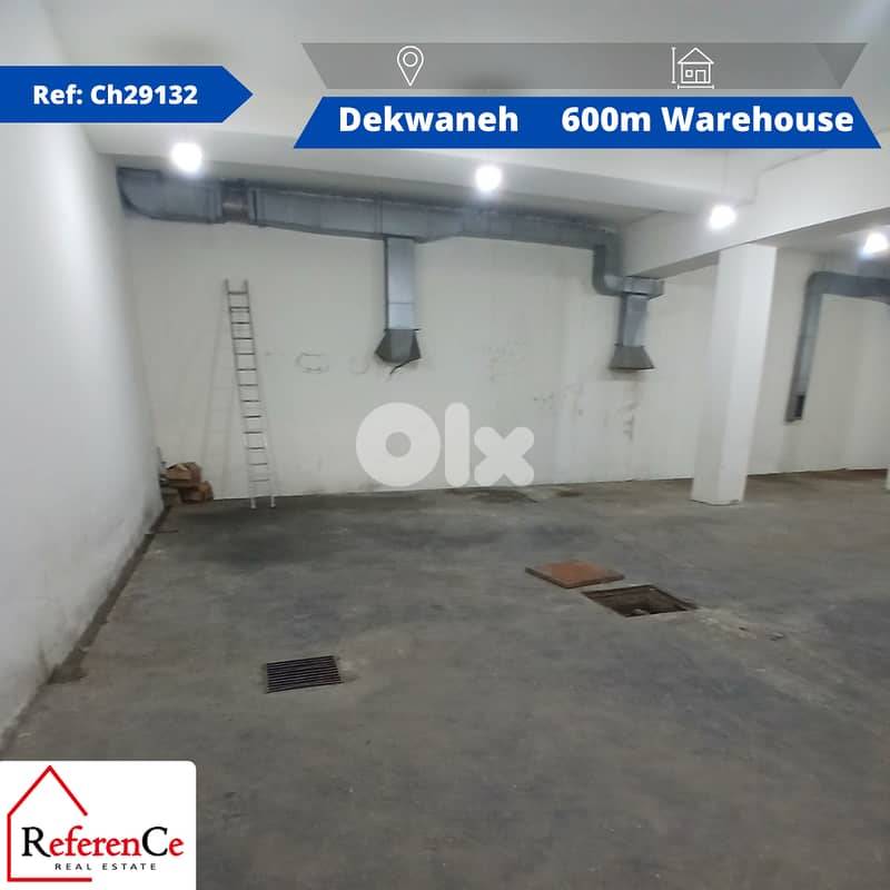 Commercial warehouse in Dekwaneh for rent مستودع تجاري في الدكوانة 0