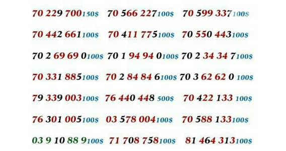 special recharge numbers