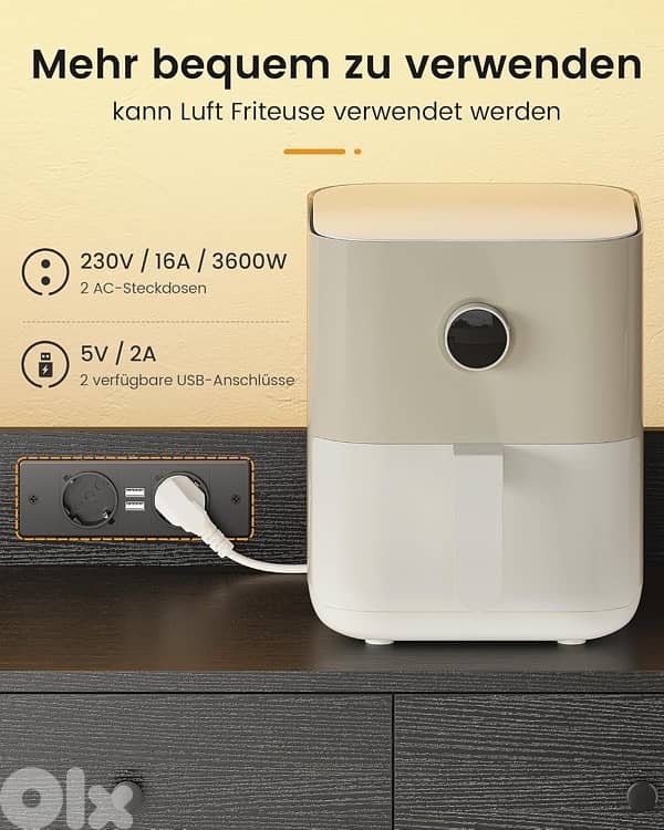 Kitchen Cabinet, Sideboard with LED Lighting, 2