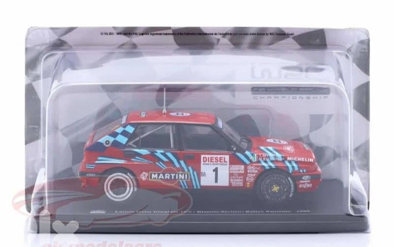 Lancia Integrale 16v (Rally Sanremo 1989) diecast car model 1;24 5