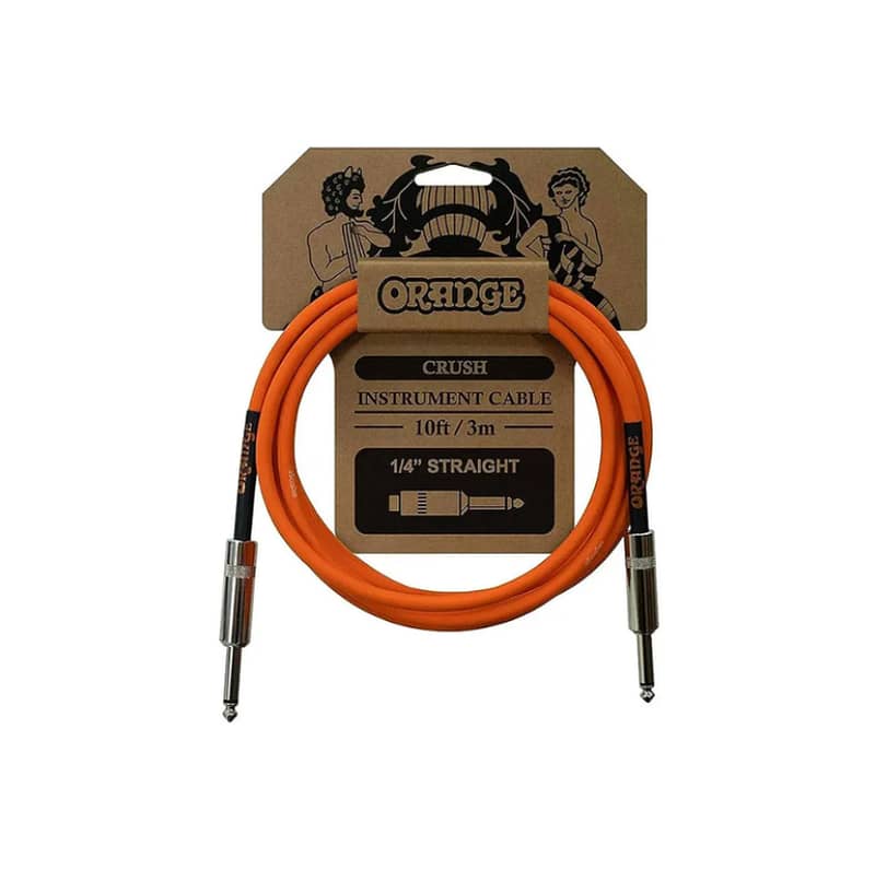 Orange Crush 10' Instrument Cable, Straight to Straight Connector 0