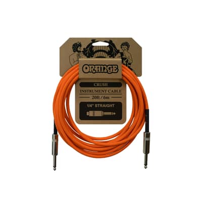 Orange Crush 20' Instrument Cable, Straight to Straight Connector, Ora