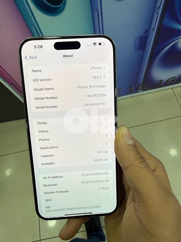 IPHONE 15PROMAX 512GB OPEN BOX 4