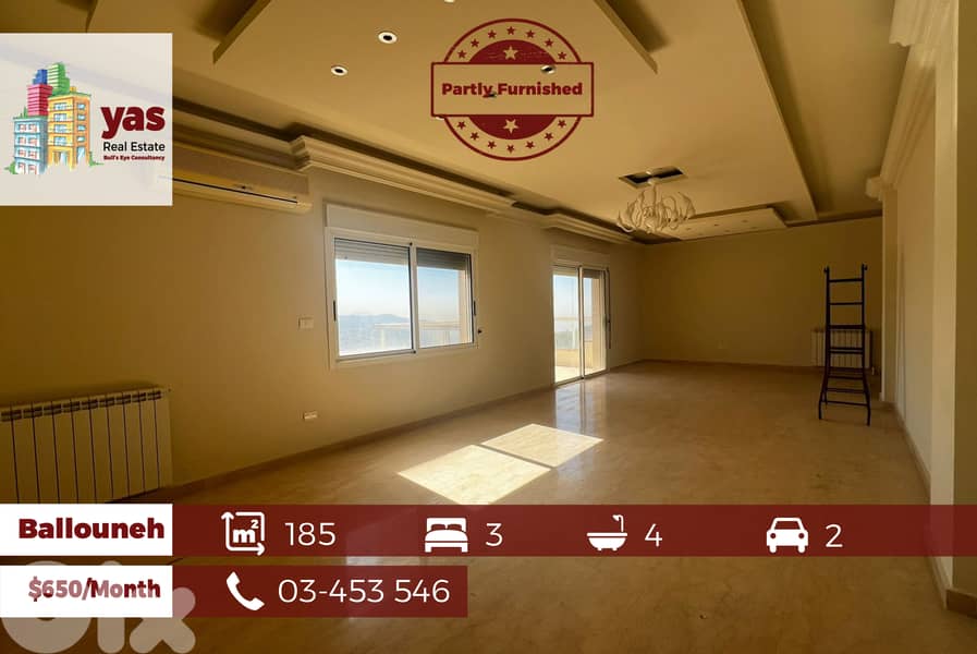Ballouneh 185m2 | Decorated | Mint Condition | Mountain View | Rent|KS 0