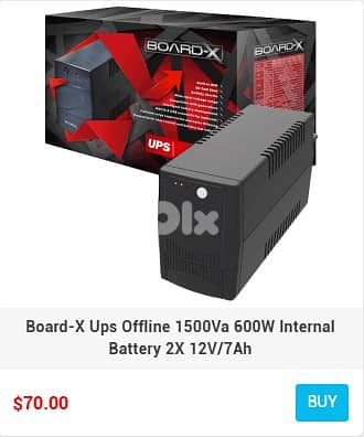 Board-X Ups Offline 850Va 1500Va 2000Va 2500Va 3000Va Internal Battery 6
