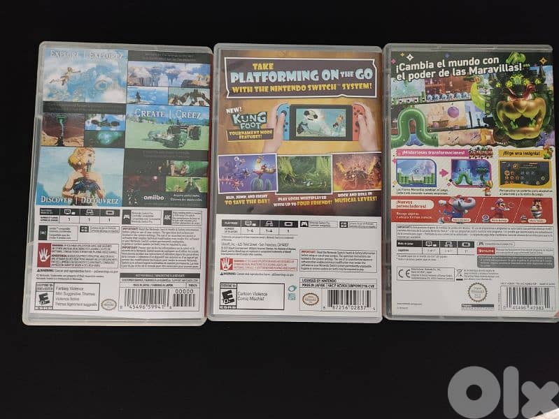 Mario, Zelda and Rayman. Switch game 1