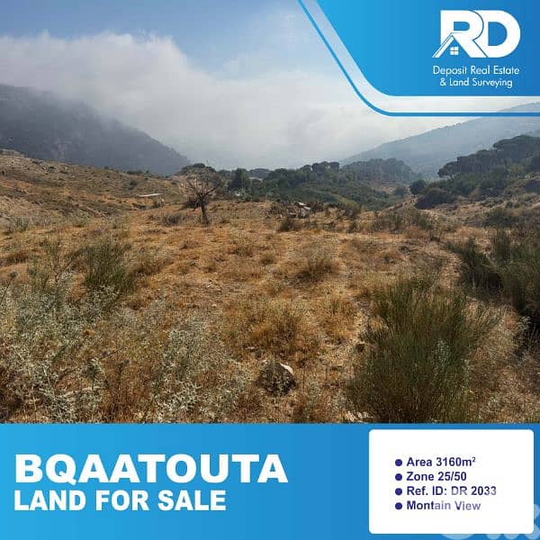 land for sale at bqaatouta - أرض للبيع في بقعتوتة 0