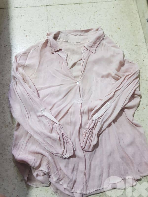 chemise linen rose size  medium /large good condition 1