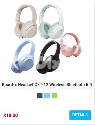 Headset Bluetooth Wireless Built-in Microphone Active Noise Cancelling 2