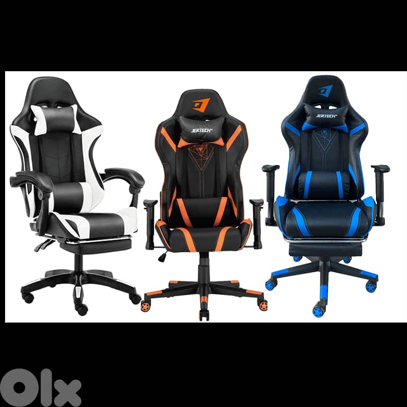 Jertech Gaming Chair GP101 with 2D Armrests, Extreme Stability Metal 0