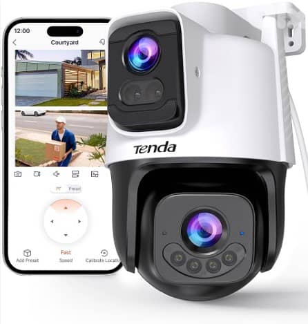 Tenda Ip Wifi Camera Ch9 Dual Lens 6MP Outdoor 30 Meters Night Vision 1
