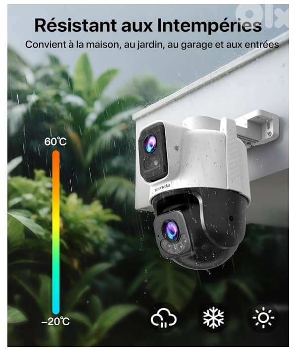 Tenda Ip Wifi Camera Ch9 Dual Lens 6MP Outdoor 30 Meters Night Vision 3