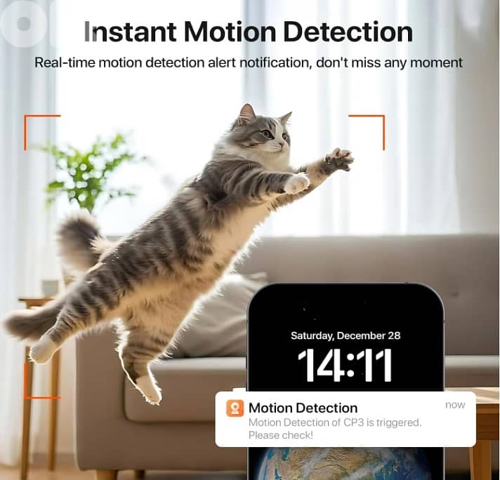 Tenda Ip Ai Camera 2k Cp3 1080P 360 Degree Tilt Indoor Two-way Audio 5