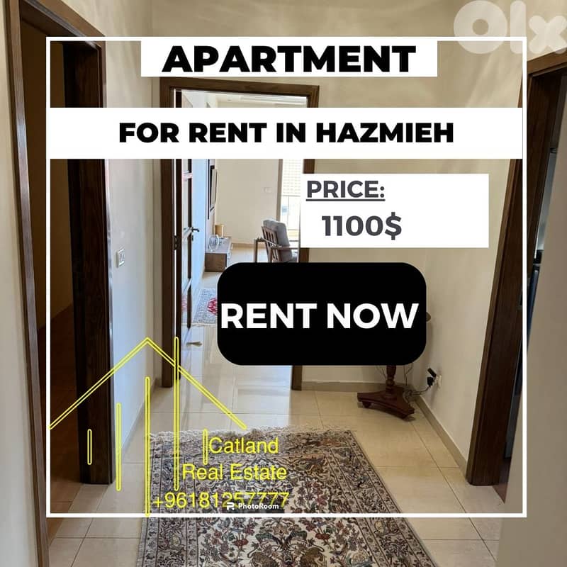 3 Bedroom apartment for rent in Hazmieh for 1100$ 0