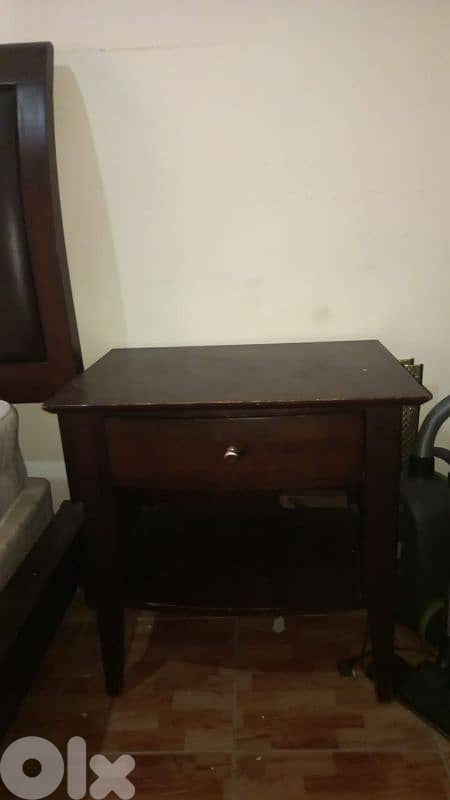 للبيع غرفة نوم مزوج "خشب زان" مع فرشة التخت 2