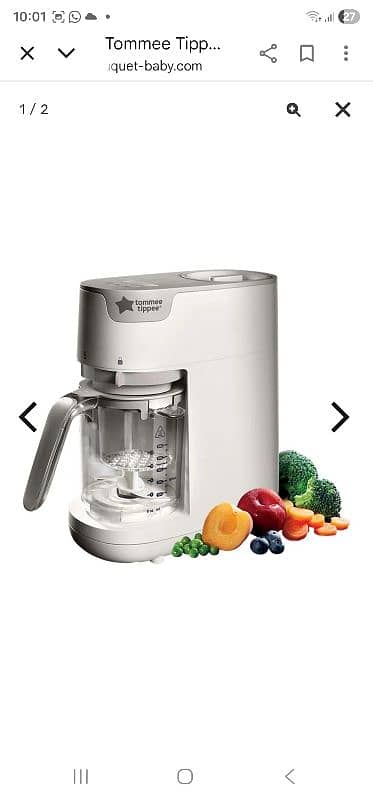 tomme tippe 2 in1 food steamer and mixer