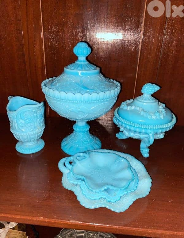 مجموعة اوبالين فرنسي انتيك رائعة جدا سعر لقطة 0