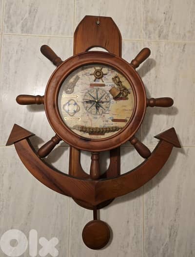 ساعة حائط خشبيه انتيك