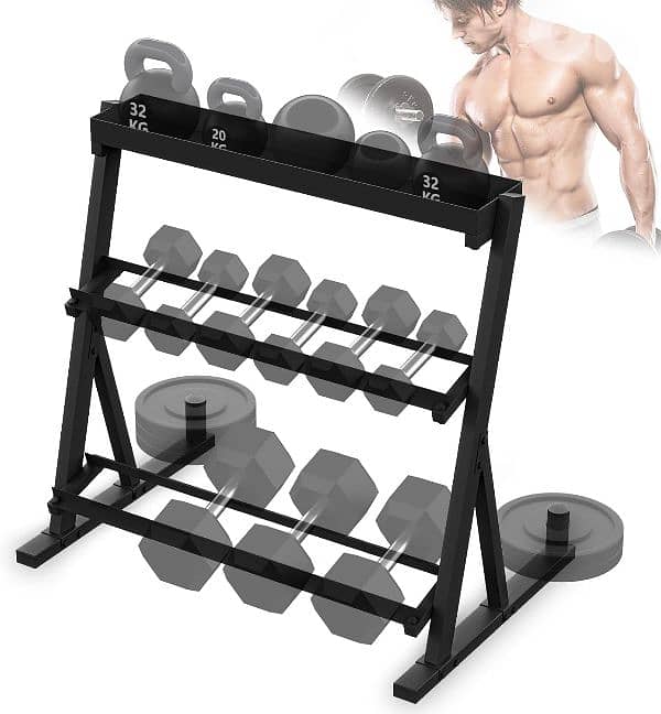 New Rack Stand Dumbbells 3 tier 0