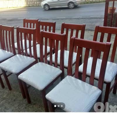 كراسي خشب مسيف شبه جديد سعر وحدي 30
