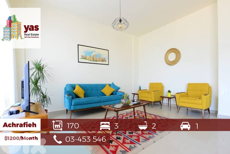Achrafieh 170m2 | Upgraded Flat | Prime Area | Rent | SKH/TYT | 0