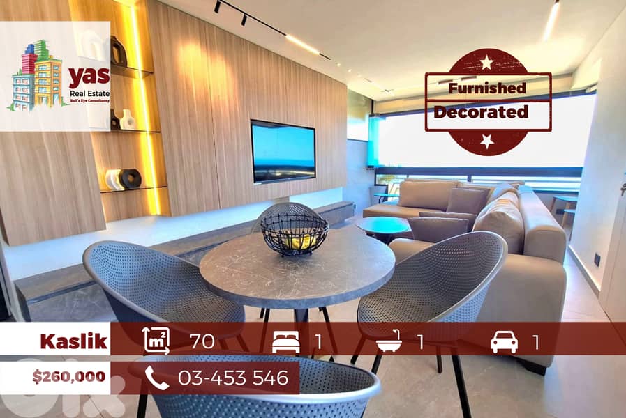 Kaslik 70m2 | Furnished Chalet | Sea View | Calm | OH 0