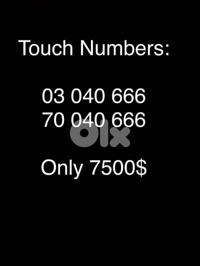 touch numbers for sale