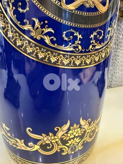 Rosenthal meets Versace Medusa blue Vase