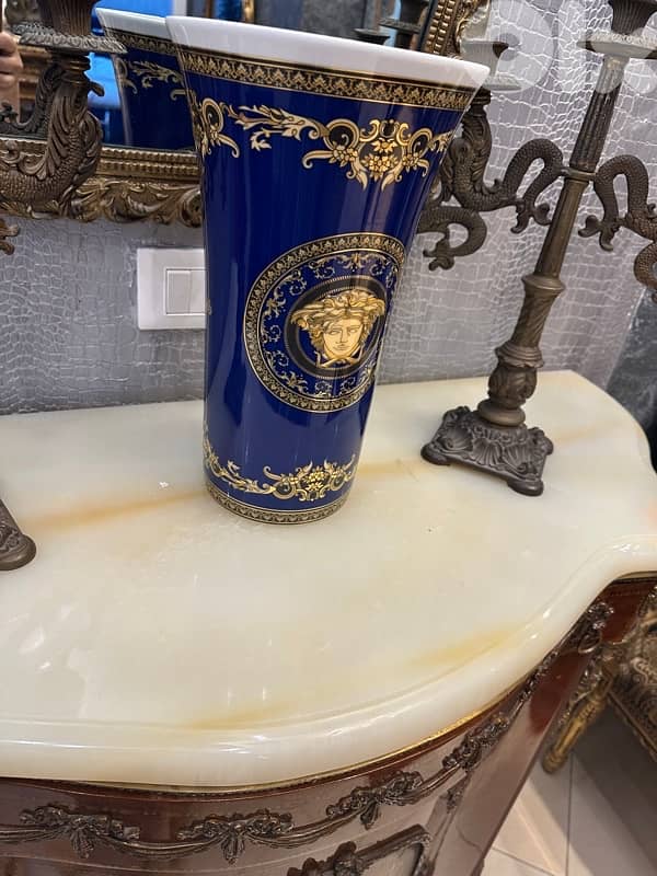 Rosenthal meets Versace Medusa blue Vase 6