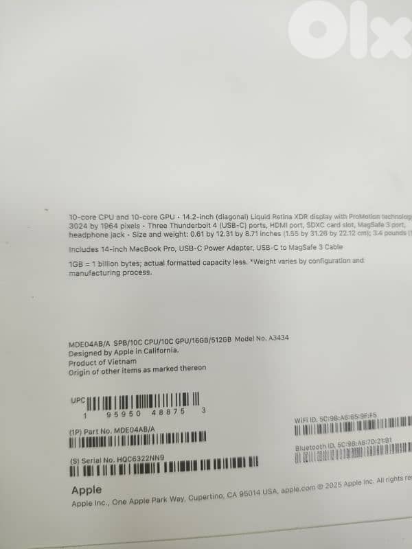 apple MacBook Pro M5 512GB 16 ram 2