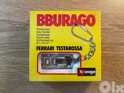 BBurago Ferrari Testarossa Keychain – Vintage Collectible (New in Box)
