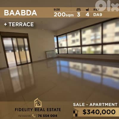 Apartment for sale in Baabda DA9 شقة للبيع في بعبدا