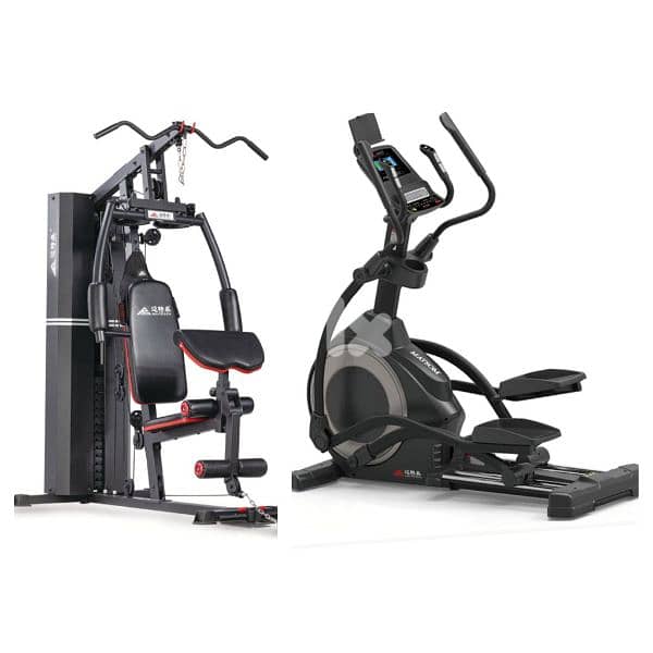 2 items ( homegym- Magnatic elliptical machine 0