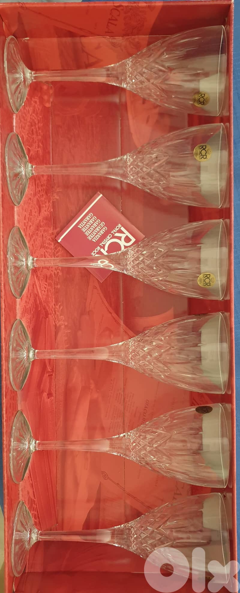 6 Crystal 26 cl  Water glasses. 2