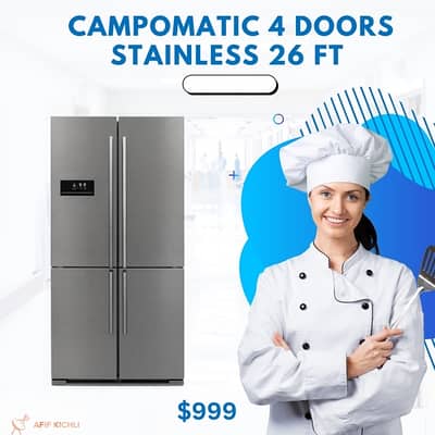 Campomatic 4 Doors Stainless/Balck Inverter كفالة شركة