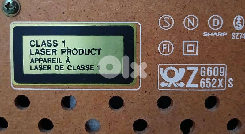 sharp stereo  with classic sound level meter Vintage since 1980 ستريو 2