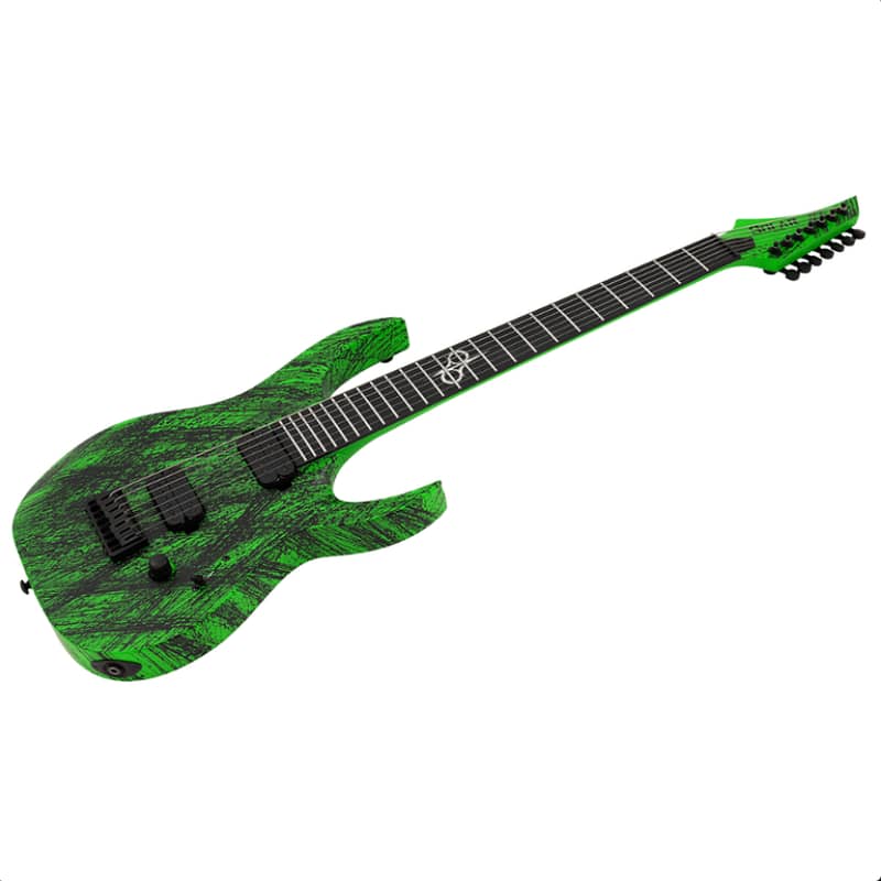 Solar Guitars A2.7GN Canibalismo+ – Green Neon Open Pore Matte 1