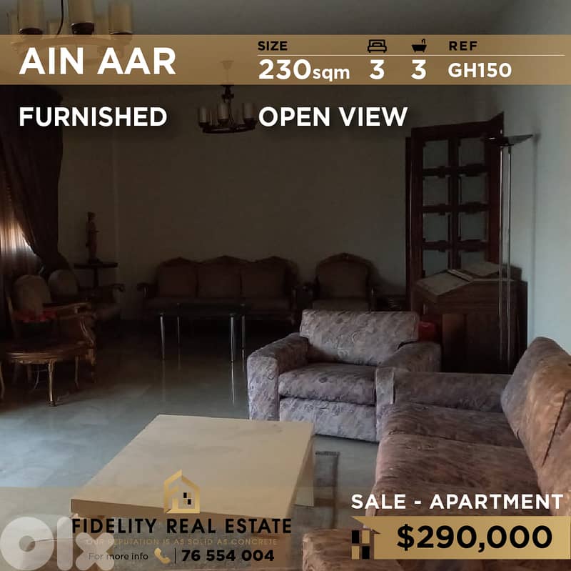 Apartment for sale in Ain Aar GH150 شقة  للبيع في عين عار 0
